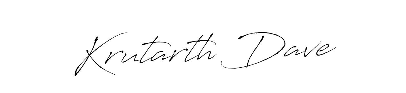 Make a beautiful signature design for name Krutarth Dave. With this signature (Antro_Vectra) style, you can create a handwritten signature for free. Krutarth Dave signature style 6 images and pictures png