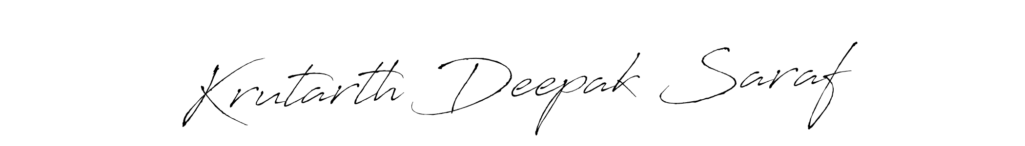 Make a beautiful signature design for name Krutarth Deepak Saraf. Use this online signature maker to create a handwritten signature for free. Krutarth Deepak Saraf signature style 6 images and pictures png