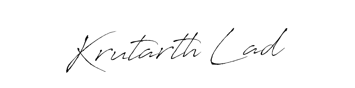 Use a signature maker to create a handwritten signature online. With this signature software, you can design (Antro_Vectra) your own signature for name Krutarth Lad. Krutarth Lad signature style 6 images and pictures png