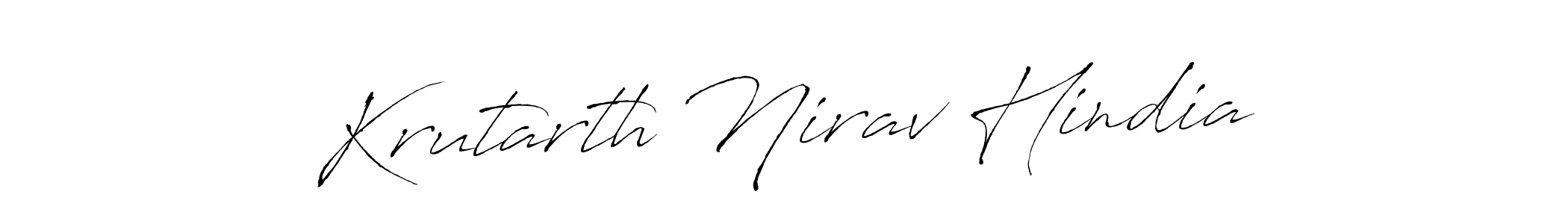 Also You can easily find your signature by using the search form. We will create Krutarth Nirav Hindia name handwritten signature images for you free of cost using Antro_Vectra sign style. Krutarth Nirav Hindia signature style 6 images and pictures png