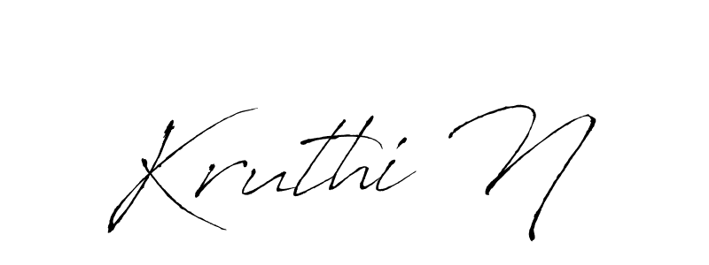 It looks lik you need a new signature style for name Kruthi N. Design unique handwritten (Antro_Vectra) signature with our free signature maker in just a few clicks. Kruthi N signature style 6 images and pictures png