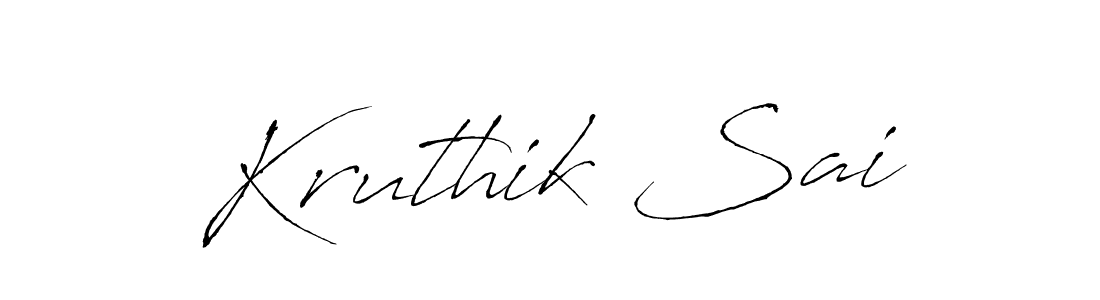 Kruthik Sai stylish signature style. Best Handwritten Sign (Antro_Vectra) for my name. Handwritten Signature Collection Ideas for my name Kruthik Sai. Kruthik Sai signature style 6 images and pictures png