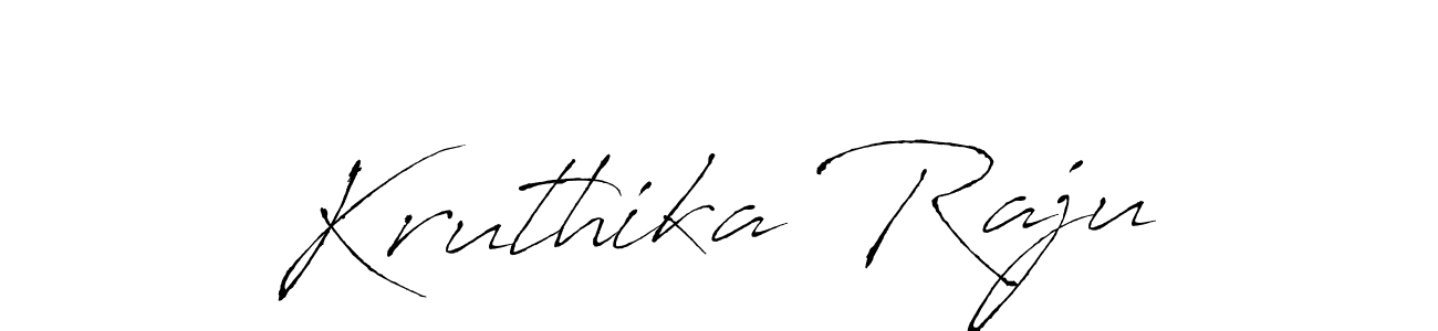 How to make Kruthika Raju signature? Antro_Vectra is a professional autograph style. Create handwritten signature for Kruthika Raju name. Kruthika Raju signature style 6 images and pictures png