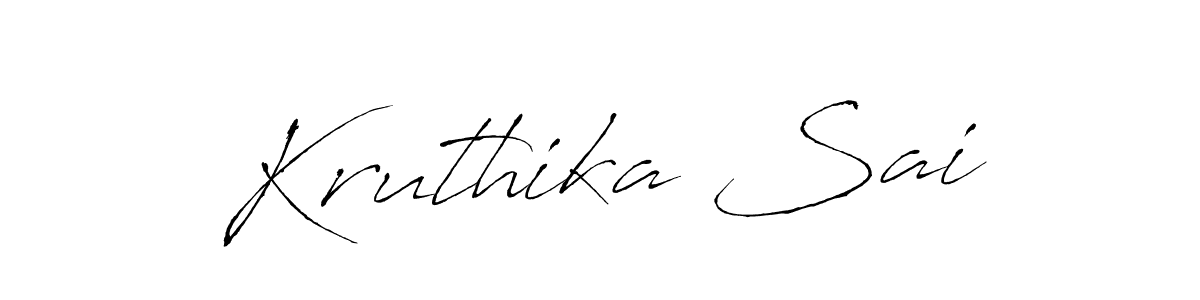 Create a beautiful signature design for name Kruthika Sai. With this signature (Antro_Vectra) fonts, you can make a handwritten signature for free. Kruthika Sai signature style 6 images and pictures png