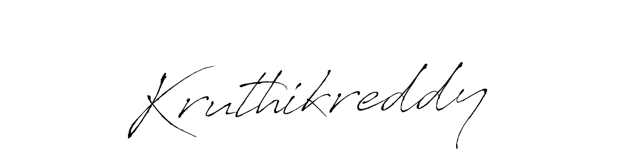 Make a beautiful signature design for name Kruthikreddy. With this signature (Antro_Vectra) style, you can create a handwritten signature for free. Kruthikreddy signature style 6 images and pictures png