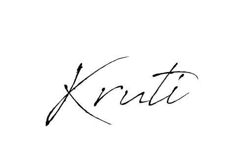 Make a beautiful signature design for name Kruti. With this signature (Antro_Vectra) style, you can create a handwritten signature for free. Kruti signature style 6 images and pictures png