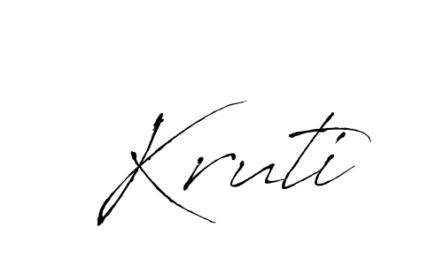 Make a beautiful signature design for name Kruti. With this signature (Antro_Vectra) style, you can create a handwritten signature for free. Kruti signature style 6 images and pictures png
