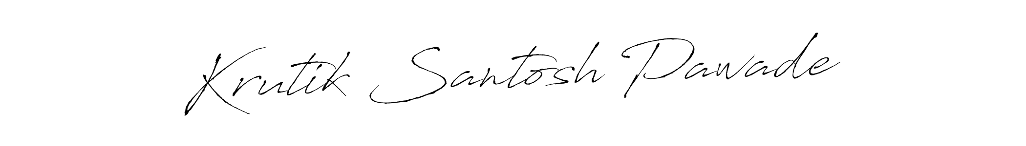 You should practise on your own different ways (Antro_Vectra) to write your name (Krutik Santosh Pawade) in signature. don't let someone else do it for you. Krutik Santosh Pawade signature style 6 images and pictures png