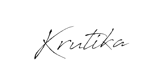 Design your own signature with our free online signature maker. With this signature software, you can create a handwritten (Antro_Vectra) signature for name Krutika. Krutika signature style 6 images and pictures png