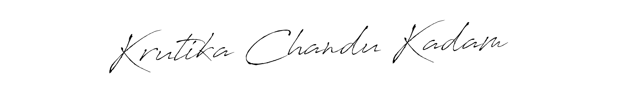 Antro_Vectra is a professional signature style that is perfect for those who want to add a touch of class to their signature. It is also a great choice for those who want to make their signature more unique. Get Krutika Chandu Kadam name to fancy signature for free. Krutika Chandu Kadam signature style 6 images and pictures png