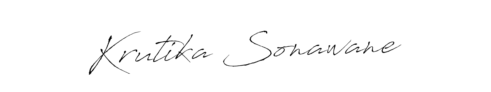 This is the best signature style for the Krutika Sonawane name. Also you like these signature font (Antro_Vectra). Mix name signature. Krutika Sonawane signature style 6 images and pictures png