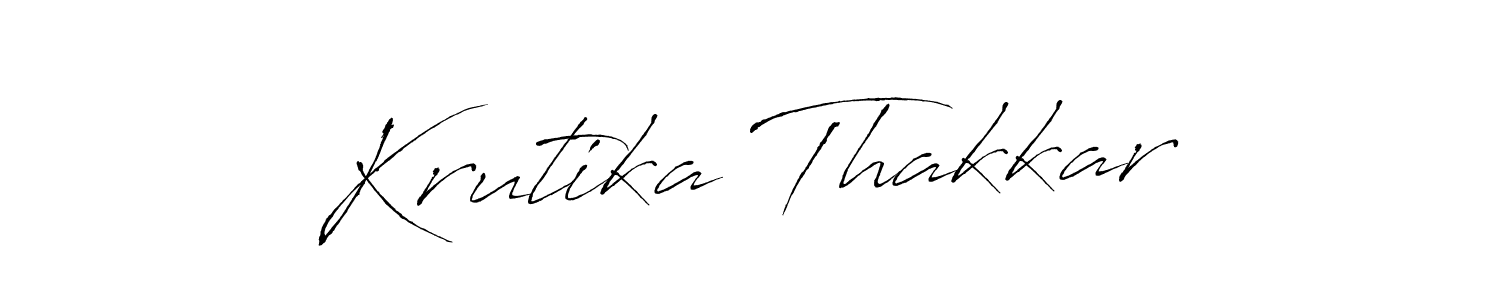 How to make Krutika Thakkar signature? Antro_Vectra is a professional autograph style. Create handwritten signature for Krutika Thakkar name. Krutika Thakkar signature style 6 images and pictures png