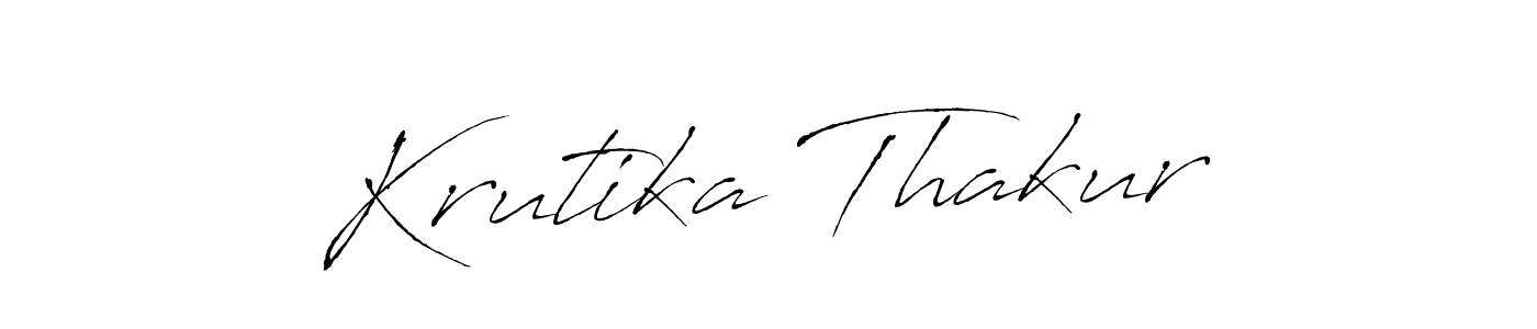 Make a beautiful signature design for name Krutika Thakur. With this signature (Antro_Vectra) style, you can create a handwritten signature for free. Krutika Thakur signature style 6 images and pictures png