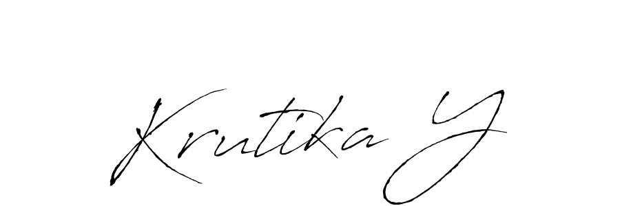 How to make Krutika Y name signature. Use Antro_Vectra style for creating short signs online. This is the latest handwritten sign. Krutika Y signature style 6 images and pictures png