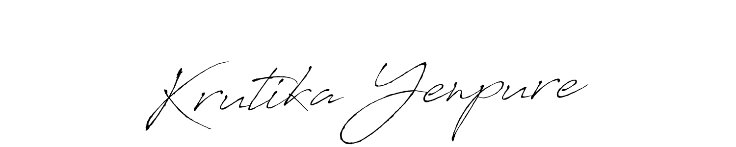How to make Krutika Yenpure signature? Antro_Vectra is a professional autograph style. Create handwritten signature for Krutika Yenpure name. Krutika Yenpure signature style 6 images and pictures png