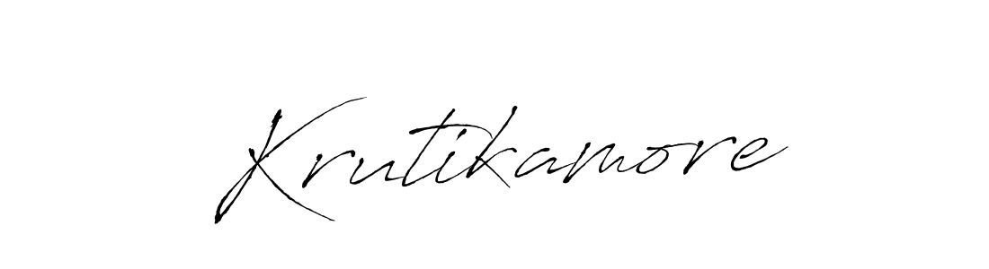 Krutikamore stylish signature style. Best Handwritten Sign (Antro_Vectra) for my name. Handwritten Signature Collection Ideas for my name Krutikamore. Krutikamore signature style 6 images and pictures png