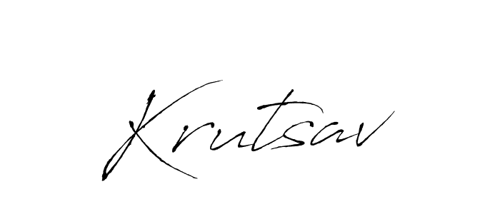 Design your own signature with our free online signature maker. With this signature software, you can create a handwritten (Antro_Vectra) signature for name Krutsav. Krutsav signature style 6 images and pictures png