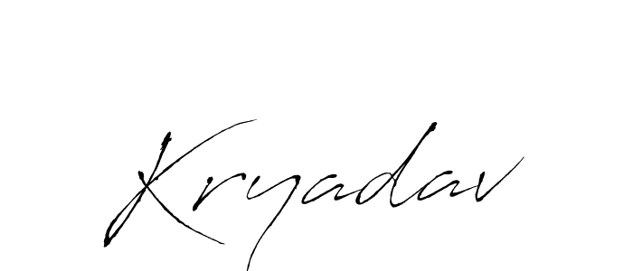 How to make Kryadav name signature. Use Antro_Vectra style for creating short signs online. This is the latest handwritten sign. Kryadav signature style 6 images and pictures png