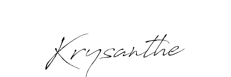 Design your own signature with our free online signature maker. With this signature software, you can create a handwritten (Antro_Vectra) signature for name Krysanthe. Krysanthe signature style 6 images and pictures png