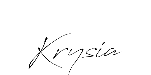Make a beautiful signature design for name Krysia. With this signature (Antro_Vectra) style, you can create a handwritten signature for free. Krysia signature style 6 images and pictures png