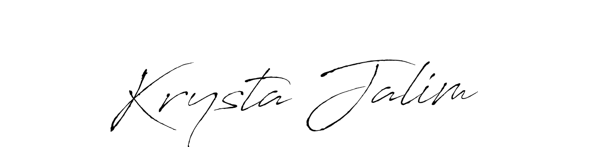 How to make Krysta Jalim name signature. Use Antro_Vectra style for creating short signs online. This is the latest handwritten sign. Krysta Jalim signature style 6 images and pictures png