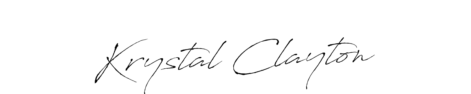 Also we have Krystal Clayton name is the best signature style. Create professional handwritten signature collection using Antro_Vectra autograph style. Krystal Clayton signature style 6 images and pictures png