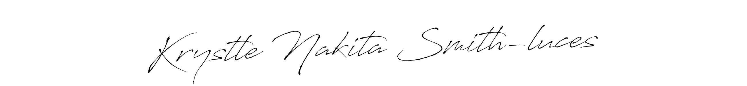 This is the best signature style for the Krystle Nakita Smith-luces name. Also you like these signature font (Antro_Vectra). Mix name signature. Krystle Nakita Smith-luces signature style 6 images and pictures png