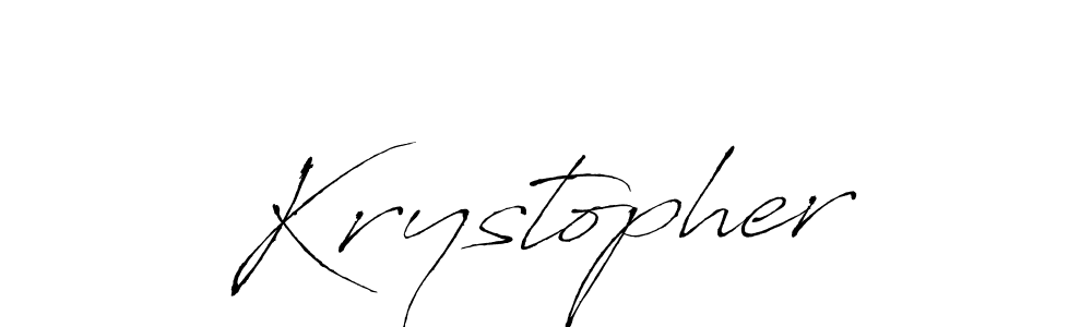 Make a beautiful signature design for name Krystopher. With this signature (Antro_Vectra) style, you can create a handwritten signature for free. Krystopher signature style 6 images and pictures png