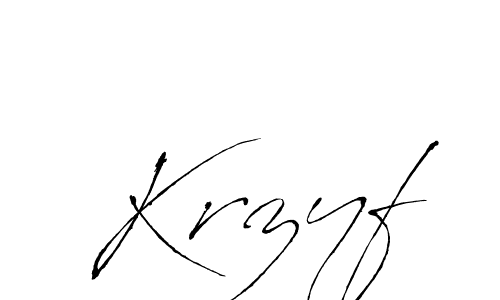The best way (Antro_Vectra) to make a short signature is to pick only two or three words in your name. The name Krzyf include a total of six letters. For converting this name. Krzyf signature style 6 images and pictures png