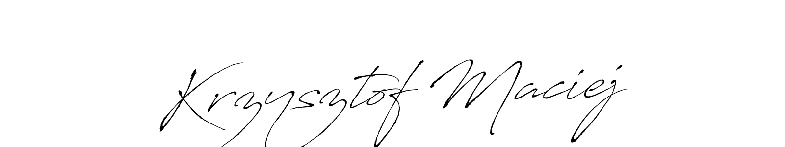 Make a short Krzysztof Maciej signature style. Manage your documents anywhere anytime using Antro_Vectra. Create and add eSignatures, submit forms, share and send files easily. Krzysztof Maciej signature style 6 images and pictures png