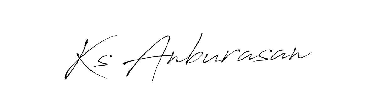 Use a signature maker to create a handwritten signature online. With this signature software, you can design (Antro_Vectra) your own signature for name Ks Anburasan. Ks Anburasan signature style 6 images and pictures png