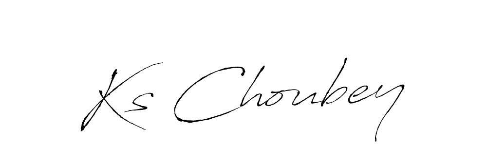 Make a beautiful signature design for name Ks Choubey. With this signature (Antro_Vectra) style, you can create a handwritten signature for free. Ks Choubey signature style 6 images and pictures png