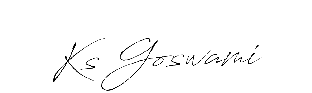 The best way (Antro_Vectra) to make a short signature is to pick only two or three words in your name. The name Ks Goswami include a total of six letters. For converting this name. Ks Goswami signature style 6 images and pictures png