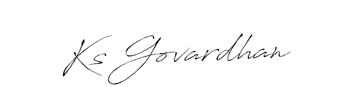 How to make Ks Govardhan signature? Antro_Vectra is a professional autograph style. Create handwritten signature for Ks Govardhan name. Ks Govardhan signature style 6 images and pictures png