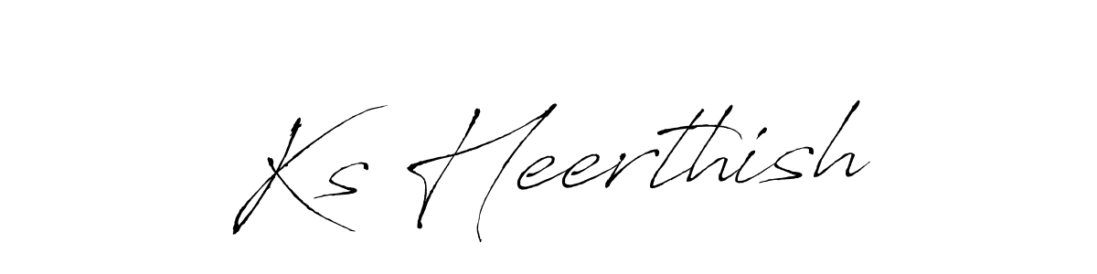 Use a signature maker to create a handwritten signature online. With this signature software, you can design (Antro_Vectra) your own signature for name Ks Heerthish. Ks Heerthish signature style 6 images and pictures png