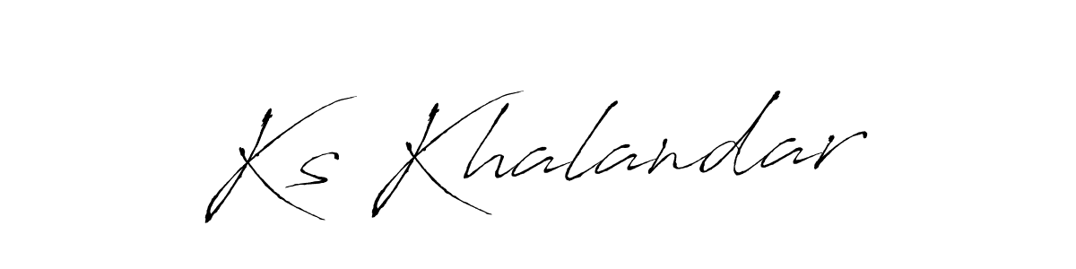 You should practise on your own different ways (Antro_Vectra) to write your name (Ks Khalandar) in signature. don't let someone else do it for you. Ks Khalandar signature style 6 images and pictures png