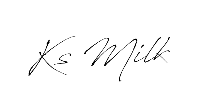 Use a signature maker to create a handwritten signature online. With this signature software, you can design (Antro_Vectra) your own signature for name Ks Milk. Ks Milk signature style 6 images and pictures png