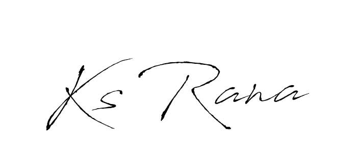 Design your own signature with our free online signature maker. With this signature software, you can create a handwritten (Antro_Vectra) signature for name Ks Rana. Ks Rana signature style 6 images and pictures png
