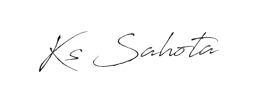 Make a beautiful signature design for name Ks Sahota. With this signature (Antro_Vectra) style, you can create a handwritten signature for free. Ks Sahota signature style 6 images and pictures png