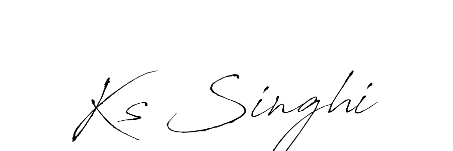 The best way (Antro_Vectra) to make a short signature is to pick only two or three words in your name. The name Ks Singhi include a total of six letters. For converting this name. Ks Singhi signature style 6 images and pictures png