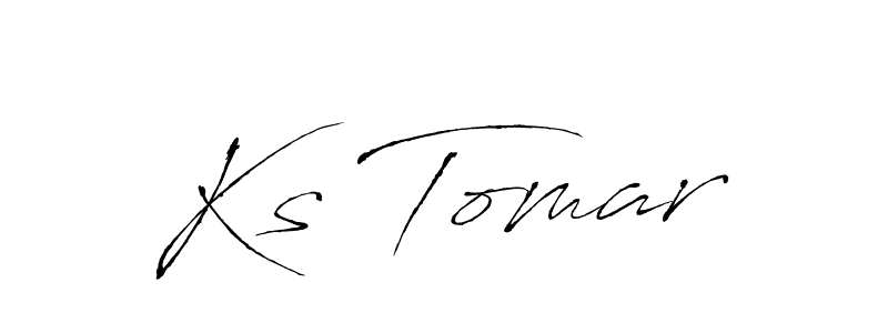 You should practise on your own different ways (Antro_Vectra) to write your name (Ks Tomar) in signature. don't let someone else do it for you. Ks Tomar signature style 6 images and pictures png
