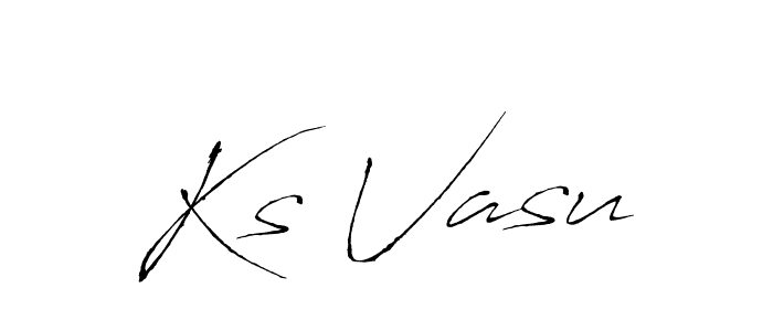 How to make Ks Vasu signature? Antro_Vectra is a professional autograph style. Create handwritten signature for Ks Vasu name. Ks Vasu signature style 6 images and pictures png