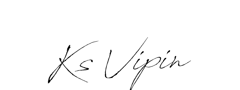 Use a signature maker to create a handwritten signature online. With this signature software, you can design (Antro_Vectra) your own signature for name Ks Vipin. Ks Vipin signature style 6 images and pictures png