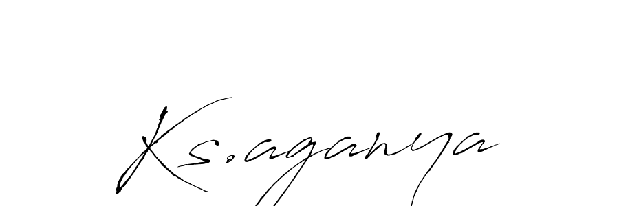 How to make Ks.aganya signature? Antro_Vectra is a professional autograph style. Create handwritten signature for Ks.aganya name. Ks.aganya signature style 6 images and pictures png