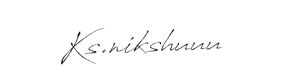 Ks.nikshuuu stylish signature style. Best Handwritten Sign (Antro_Vectra) for my name. Handwritten Signature Collection Ideas for my name Ks.nikshuuu. Ks.nikshuuu signature style 6 images and pictures png