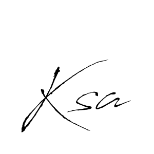 Make a beautiful signature design for name Ksa. With this signature (Antro_Vectra) style, you can create a handwritten signature for free. Ksa signature style 6 images and pictures png