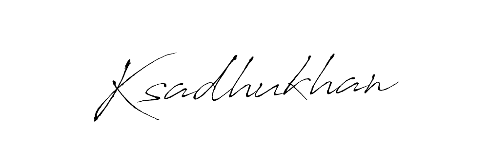 Make a beautiful signature design for name Ksadhukhan. With this signature (Antro_Vectra) style, you can create a handwritten signature for free. Ksadhukhan signature style 6 images and pictures png