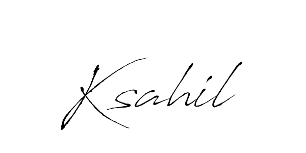 Also we have Ksahil name is the best signature style. Create professional handwritten signature collection using Antro_Vectra autograph style. Ksahil signature style 6 images and pictures png