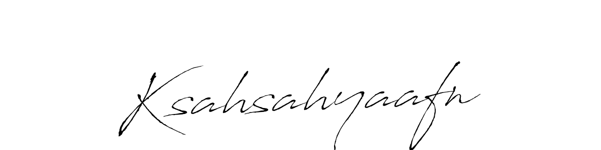 How to make Ksahsahyaafn name signature. Use Antro_Vectra style for creating short signs online. This is the latest handwritten sign. Ksahsahyaafn signature style 6 images and pictures png