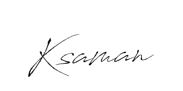 How to make Ksaman signature? Antro_Vectra is a professional autograph style. Create handwritten signature for Ksaman name. Ksaman signature style 6 images and pictures png